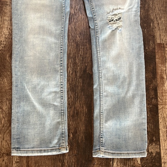 RSQ London Skinny Distressed Denim Jeans, Size 29x30, Light Wash Mixed Materials - Picture 5 of 11